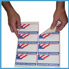 Self-Adhesive ELECTION OFFICIAL Name Badge Mini-Packs