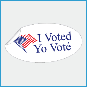 I Voted Yo Vot Stickers