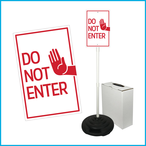 DO NOT ENTER Weightable Base Sign Sets