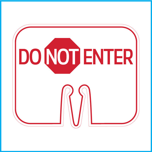 DO NOT ENTER Cone Cap Sign, Double-Sided