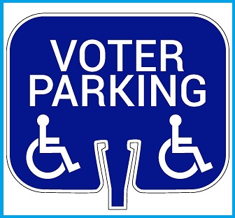 HCP VOTER PARKING Cone Cap Sign, Double-Sided