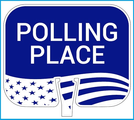 POLLING PLACE Cone Cap Sign, Double-Sided