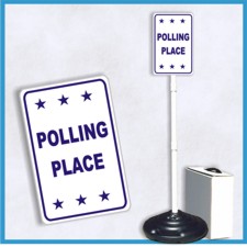 POLLING PLACE Weightable Base Sign Sets