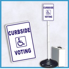 HCP CURBSIDE VOTING Weightable Base Sign Sets