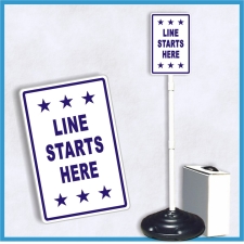 LINE STARTS HERE Weightable Base Sign Sets