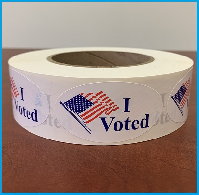 I Voted Stickers, XL Series, 2.5