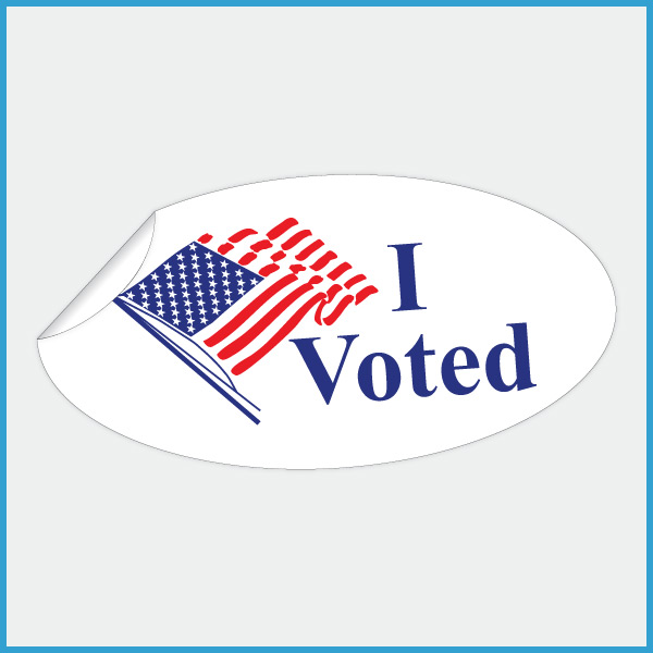 I Voted Stickers, 1-3/4