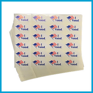 I Voted Stickers, Sheets, Classic Style