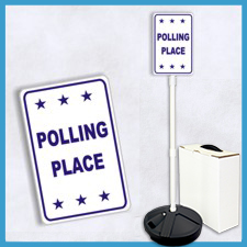 POLLING PLACE Weightable Base Sign Sets