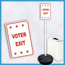 VOTER EXIT Weightable Base Sign Sets