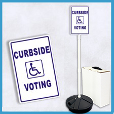 HCP CURBSIDE VOTING Weightable Base Sign Sets