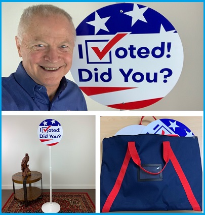 I VOTED Selfie Sign Sets with Transport Bag