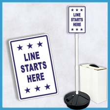 LINE STARTS HERE Weightable Base Sign Sets