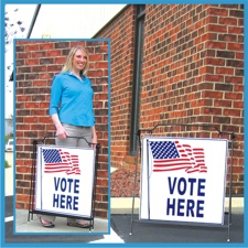 VOTE HERE Advantage A-Frame Signs