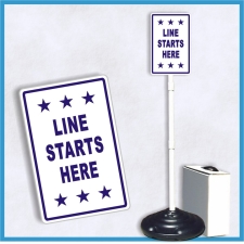 LINE STARTS HERE Weightable Base Sign Sets